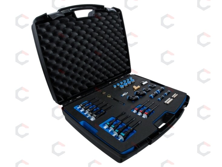 Adapterių ir vamzdelių rinkinys skaitmeniniam slėgio ir kompresijos matuokliui BGS 63410 (63413) 2 Adapterių ir vamzdelių rinkinys skaitmeniniam slėgio ir kompresijos matuokliui BGS 63410 (63413) 2