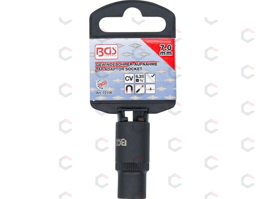 Sriegiklio adapteris-galvutė | 10 mm (3/8") | 7,0 mm (72106) 2 Sriegiklio adapteris-galvutė | 10 mm (3/8") | 7,0 mm (72106) 2