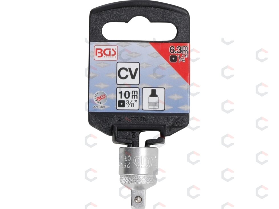 Adapteris galvutėms | vidinis kvadratas 10 mm (3/8") - išorinis kvadratas 6,3 mm (1/4") (269) 1
