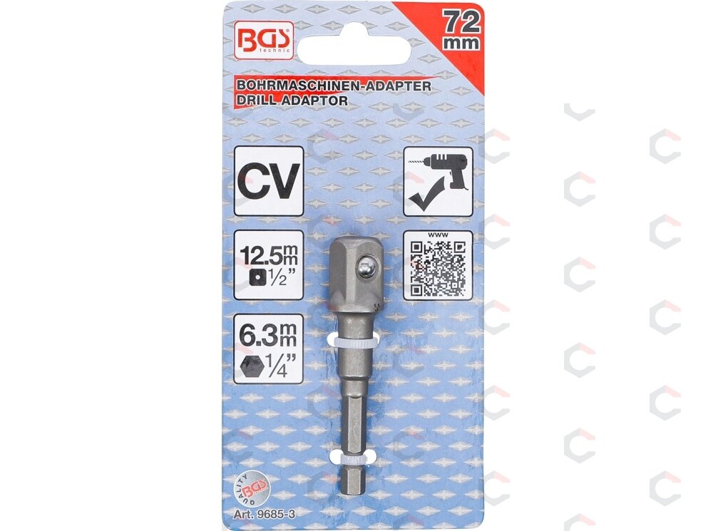 Adapteris | 6,3 mm (1/4") / 12,5 mm (1/2") (9685-3) 3 Adapteris | 6,3 mm (1/4") / 12,5 mm (1/2") (9685-3) 3