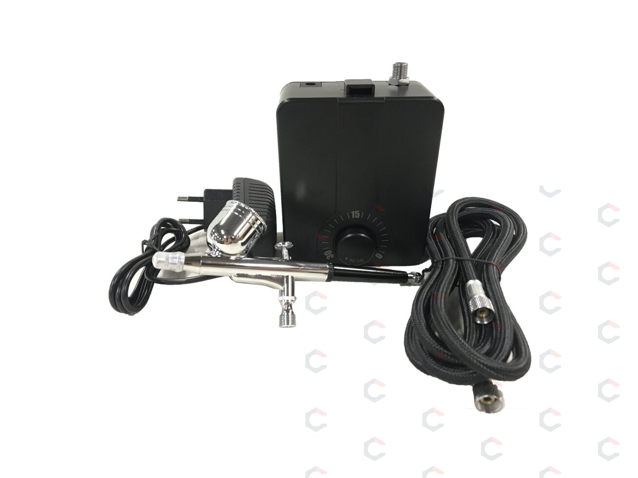 Aerografas su kompresoriumi | automatinis | 12V | 12L/min (AB12A) 1 Aerografas su kompresoriumi | automatinis | 12V | 12L/min (AB12A) 1