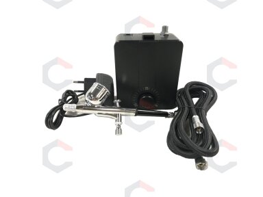 Aerografas su kompresoriumi | automatinis | 12V | 12L/min (AB12A) Aerografas su kompresoriumi | automatinis | 12V | 12L/min (AB12A)