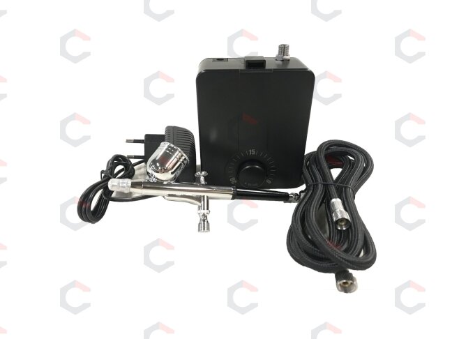 Aerografas su kompresoriumi | automatinis | 12V | 12L/min (AB12A) 1 Aerografas su kompresoriumi | automatinis | 12V | 12L/min (AB12A) 1