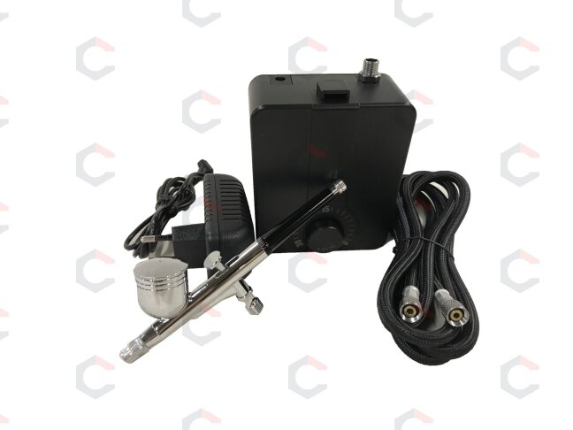 Aerografas su kompresorium | neautomatinio tipo | 12V | 12L/min (AB12) 1 Aerografas su kompresorium | neautomatinio tipo | 12V | 12L/min (AB12) 1