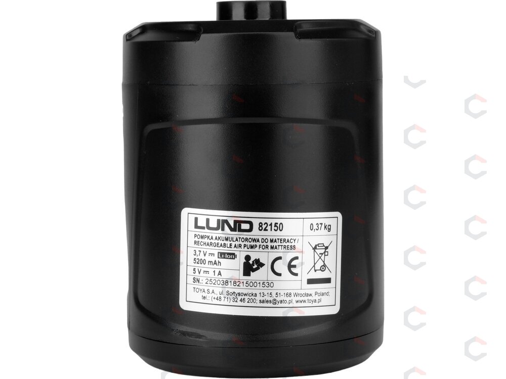 Akumuliatorinė oro pompa čiužiniams ir pripučiamiems daiktams 280 l/min (82150) 8 Akumuliatorinė oro pompa čiužiniams ir pripučiamiems daiktams 280 l/min (82150) 8