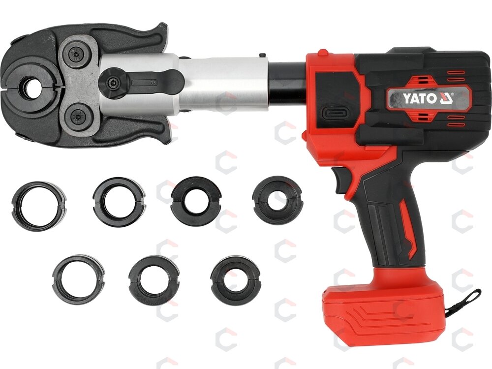 Akumuliatorinis PEX-AL-PEX vamzdžių presas YATO | U/TH 16–32 mm | 18 V | 32 kN (YT-21734) Akumuliatorinis PEX-AL-PEX vamzdžių presas YATO | U/TH 16–32 mm | 18 V | 32 kN (YT-21734)