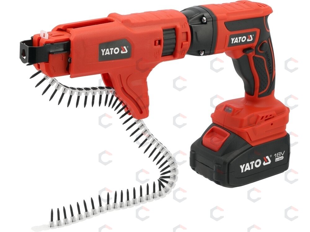 Akumuliatorinis juostinis suktuvas gipro kartonui | 18 V | 4 Ah (YT-82075) 1 Akumuliatorinis juostinis suktuvas gipro kartonui | 18 V | 4 Ah (YT-82075) 1