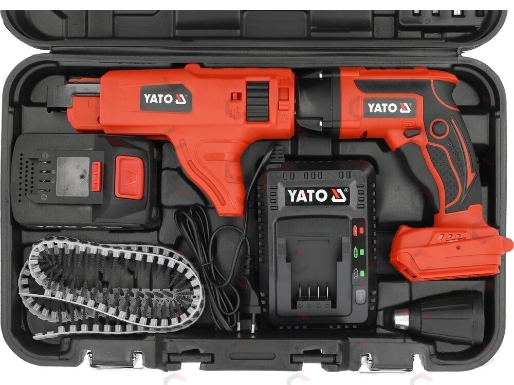 Akumuliatorinis juostinis suktuvas gipro kartonui | 18 V | 4 Ah (YT-82075) 12 Akumuliatorinis juostinis suktuvas gipro kartonui | 18 V | 4 Ah (YT-82075) 12