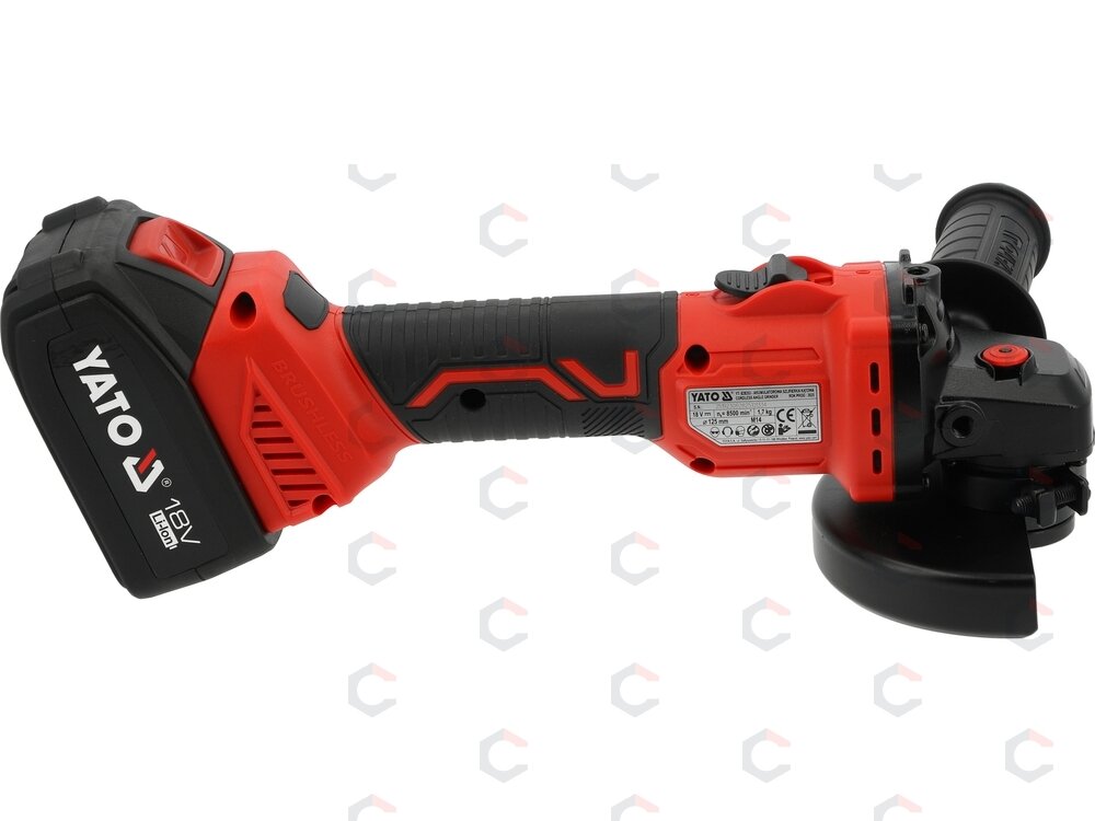 Akumuliatorinis kampinis šlifuoklis su 4Ah baterija | 18V | 125 mm (YT-828251) 3 Akumuliatorinis kampinis šlifuoklis su 4Ah baterija | 18V | 125 mm (YT-828251) 3