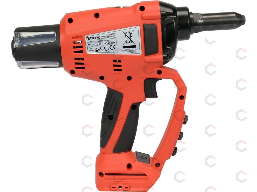 Akumuliatorinis bešepetėlis kniediklis | 18 V | 2,4–5,0 mm (YT-82956) 2