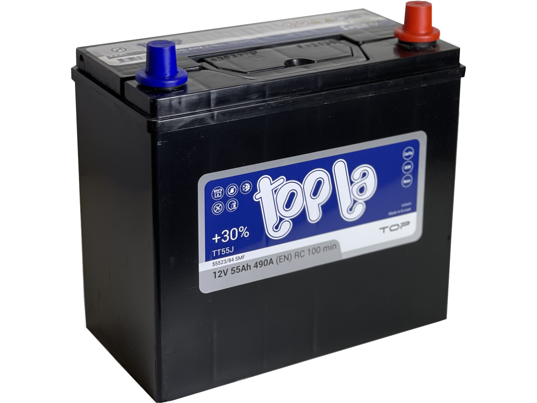 Akumuliatorius Topla TOP JIS | 12V 55Ah | 490A EN (TTP-A-55R) Akumuliatorius Topla TOP JIS | 12V 55Ah | 490A EN (TTP-A-55R)
