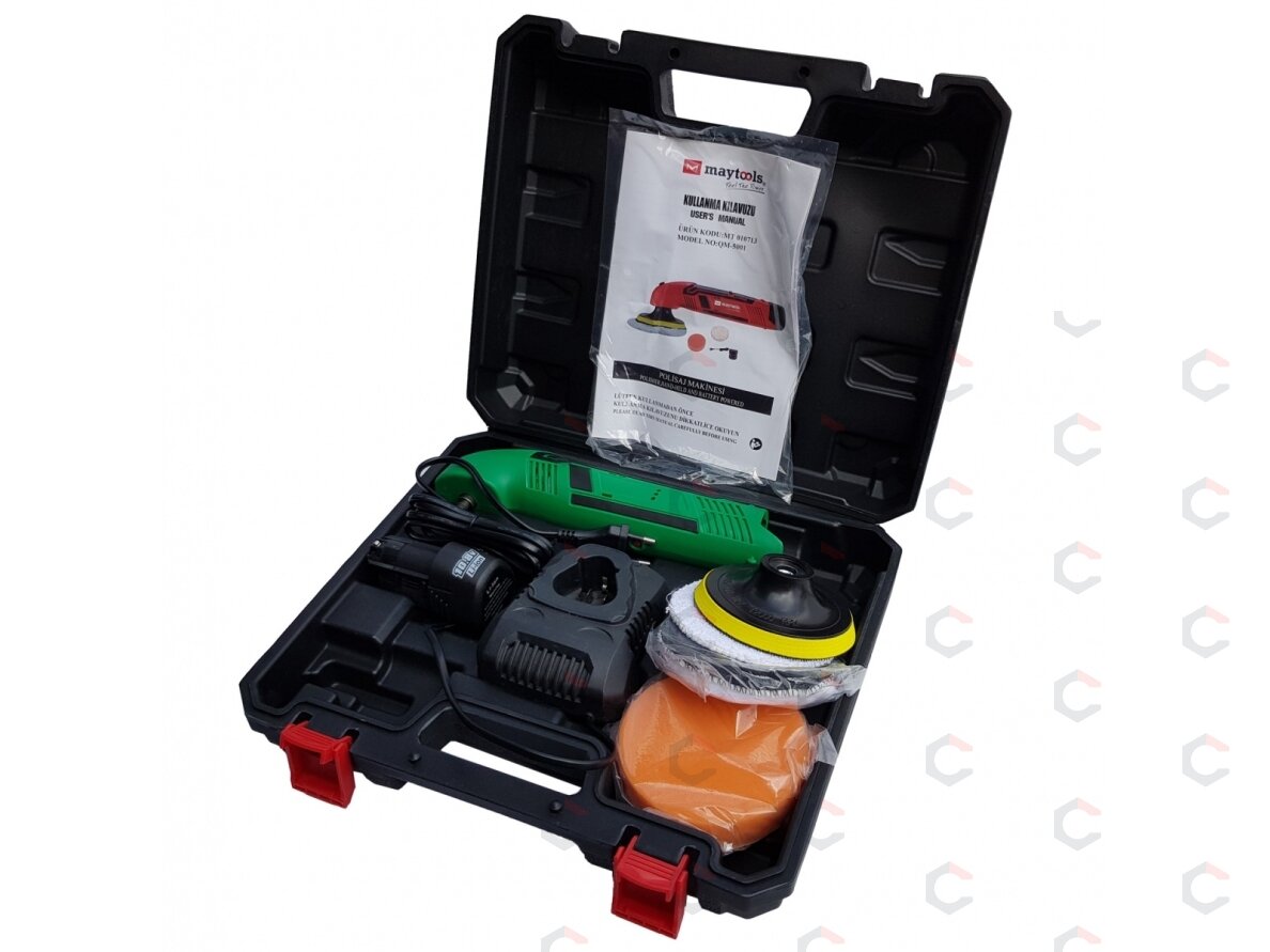 Akumuliatorinis poliruoklis | su rinkiniu | maks. 3000 rpm | 10.8 V | 1,3 Ah (SK0107) 1 Akumuliatorinis poliruoklis | su rinkiniu | maks. 3000 rpm | 10.8 V | 1,3 Ah (SK0107) 1