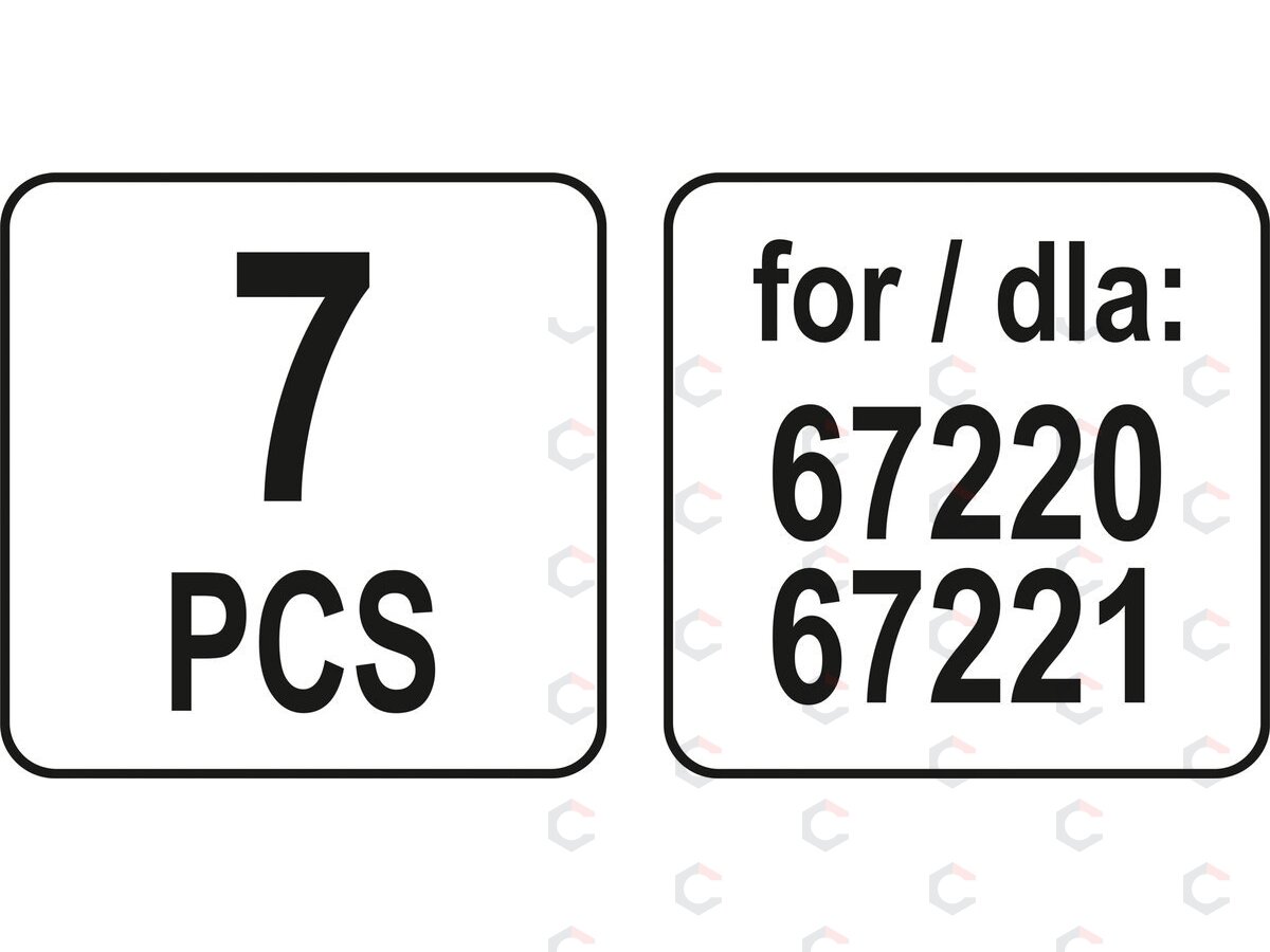 Aksesuarai valymo garais įrenginiui 67220,67221 | 7 vnt. (67224) 2 Aksesuarai valymo garais įrenginiui 67220,67221 | 7 vnt. (67224) 2