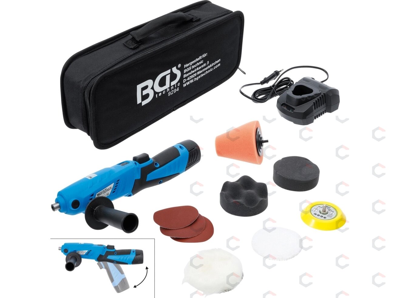 Akumuliatorinis poliruoklis | su rinkiniu | max. 2800 rpm | 12 V | 1500 mAh (9294) 9 Akumuliatorinis poliruoklis | su rinkiniu | max. 2800 rpm | 12 V | 1500 mAh (9294) 9