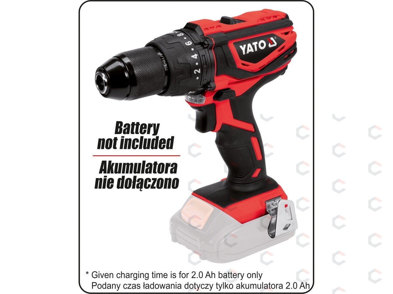 Akumuliatorinis smūginis gręžtuvas / suktukas 13mm, 18V Mabuchi variklis be akumuliatoriaus (YT-82789) 3 Akumuliatorinis smūginis gręžtuvas / suktukas 13mm, 18V Mabuchi variklis be akumuliatoriaus (YT-82789) 3