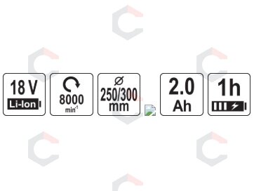 Akumuliatorinis trimeris teleskopinis | 18V | su baterija 2AH (YT-85017) 13 Akumuliatorinis trimeris teleskopinis | 18V | su baterija 2AH (YT-85017) 13