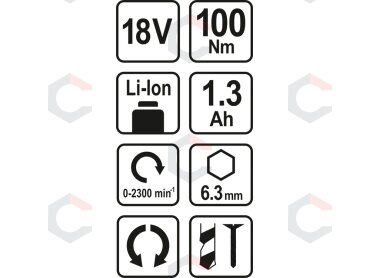 Akumuliatorinis suktukas | LI-ION, 18V, 1,3AH (78961) 4