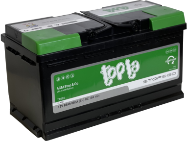 Akumuliatorius Topla AGM | 12V 95Ah Stop & Go | 850A EN (TTAGM95R)