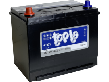 Akumuliatorius Topla TOP JIS | 12V 75Ah 740A EN (TTP-A-75R)