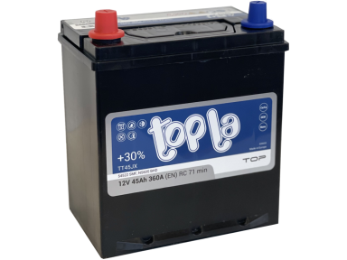 Akumuliatorius Topla TOP JIS | 12V 45Ah | 360A EN | kairysis (+) (TTP-A-45L)