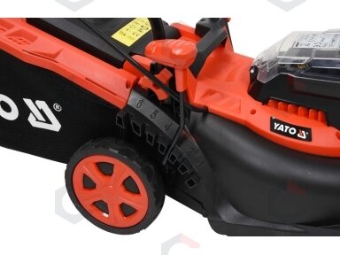 Akumuliatorinė stumdoma žoliapjovė | 36V=2 X 18V (2 x 2,0AH) (YT-85220) Akumuliatorinė stumdoma žoliapjovė | 36V=2 X 18V (2 x 2,0AH) (YT-85220)