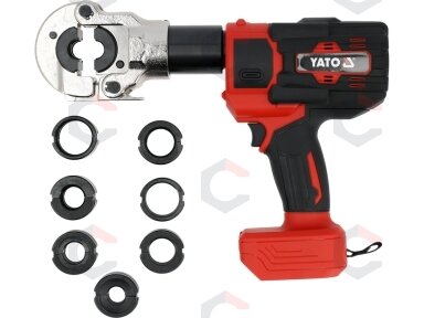 Akumuliatorinis PEX-AL-PEX vamzdžių presas YATO | U/TH 16–32 mm | 18 V | 60 kN (YT-21733)