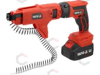 Akumuliatorinis juostinis suktuvas gipro kartonui | 18 V | 4 Ah (YT-82075) Akumuliatorinis juostinis suktuvas gipro kartonui | 18 V | 4 Ah (YT-82075)