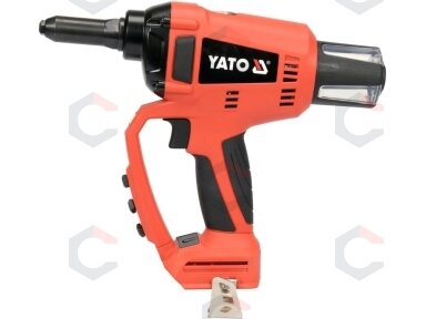 Akumuliatorinis bešepetėlis kniediklis | 18 V | 2,4–5,0 mm (YT-82956) Akumuliatorinis bešepetėlis kniediklis | 18 V | 2,4–5,0 mm (YT-82956)