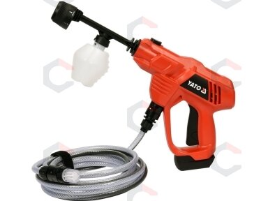 Akumuliatorinis plovimo / putų pistoletas | 18V 23 BAR (YT-85930) Akumuliatorinis plovimo / putų pistoletas | 18V 23 BAR (YT-85930)