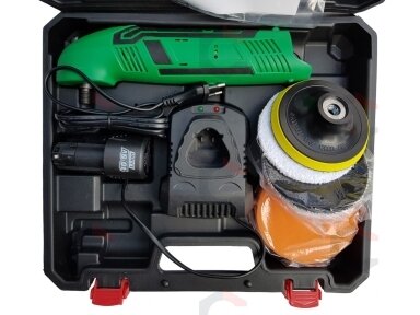 Akumuliatorinis poliruoklis | su rinkiniu | maks. 3000 rpm | 10.8 V | 1,3 Ah (SK0107) Akumuliatorinis poliruoklis | su rinkiniu | maks. 3000 rpm | 10.8 V | 1,3 Ah (SK0107)