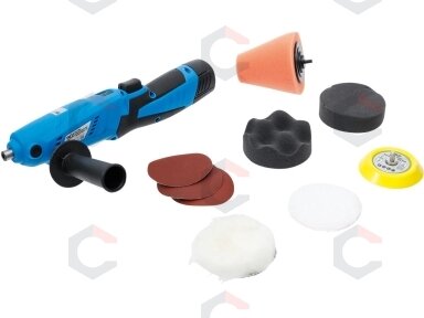 Akumuliatorinis poliruoklis | su rinkiniu | max. 2800 rpm | 12 V | 1500 mAh (9294)