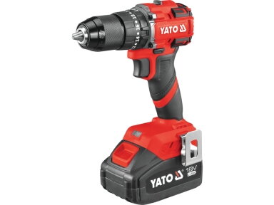 Akumuliatorinis smūginis gręžtuvas-suktuvas YATO 18 V, 55 Nm, 2 × 4 Ah (YT-827821) Akumuliatorinis smūginis gręžtuvas-suktuvas YATO 18 V, 55 Nm, 2 × 4 Ah (YT-827821)
