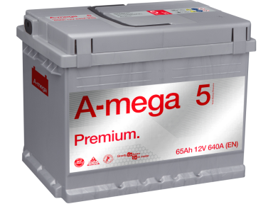 Akumuliatorius A-Mega Premium 12V 65Ah 640A EN (5MP65R) Akumuliatorius A-Mega Premium 12V 65Ah 640A EN (5MP65R)