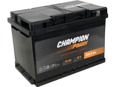 Akumuliatorius Champion Power | 12V 75Ah 640A EN (ACP75R) Akumuliatorius Champion Power | 12V 75Ah 640A EN (ACP75R)