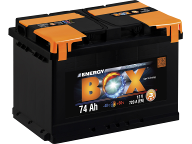 Akumuliatorius ENERGY BOX | 12V 74Ah 720A EN (AEB74R) Akumuliatorius ENERGY BOX | 12V 74Ah 720A EN (AEB74R)