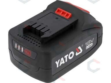 Akumuliatorius | LI-ION / 18V | 4,0 Ah (YT-828463) Akumuliatorius | LI-ION / 18V | 4,0 Ah (YT-828463)