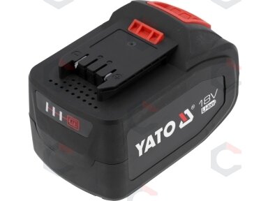 Akumuliatorius YATO 18V System Li-Ion 6 Ah (YT-828464) Akumuliatorius YATO 18V System Li-Ion 6 Ah (YT-828464)