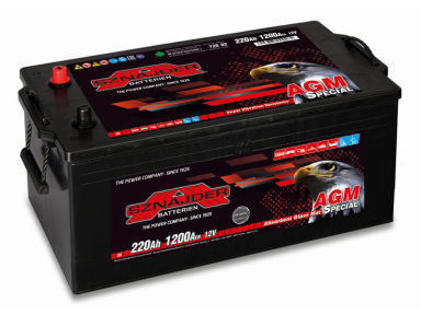 Akumuliatorius Sznajder SPECIAL AGM | 12 V 220 Ah 1200 A EN (SZAGM220R)
