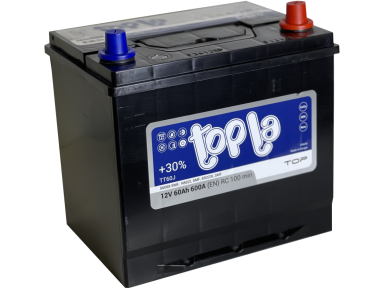 Akumuliatorius Topla TOP JIS | 12V 60Ah | 600A EN (TTP-A-60R)