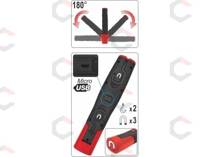 Akumuliatorinė darbo lempa | 30+7 LED (YT-08507) 2 Akumuliatorinė darbo lempa | 30+7 LED (YT-08507) 2