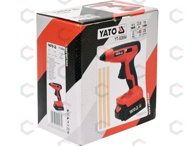 Akumuliatorinis klijavimo pistoletas | 11 mm / 15 sek. | 18V (YT-82854) 1 Akumuliatorinis klijavimo pistoletas | 11 mm / 15 sek. | 18V (YT-82854) 1