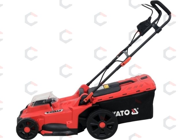 Akumuliatorinė stumdoma žoliapjovė | 2X18V 43 cm | be baterijų (YT-85225) 1 Akumuliatorinė stumdoma žoliapjovė | 2X18V 43 cm | be baterijų (YT-85225) 1