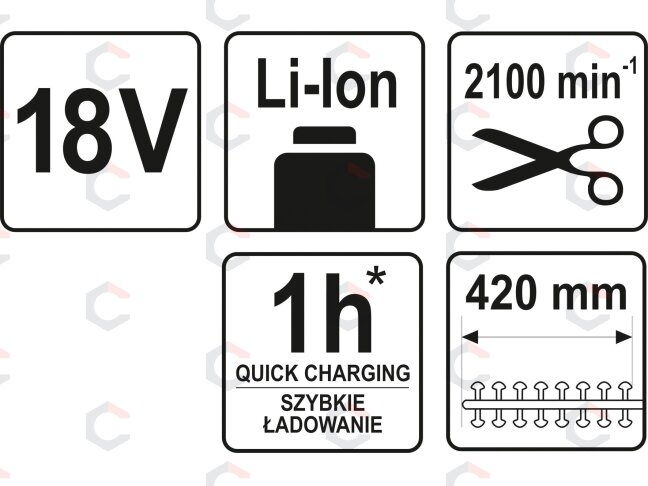 Akumuliatorinė teleskopinė krūmapjovė | 18V 207-274 cm | be akumuliatoriaus (YT-82835) 6 Akumuliatorinė teleskopinė krūmapjovė | 18V 207-274 cm | be akumuliatoriaus (YT-82835) 6