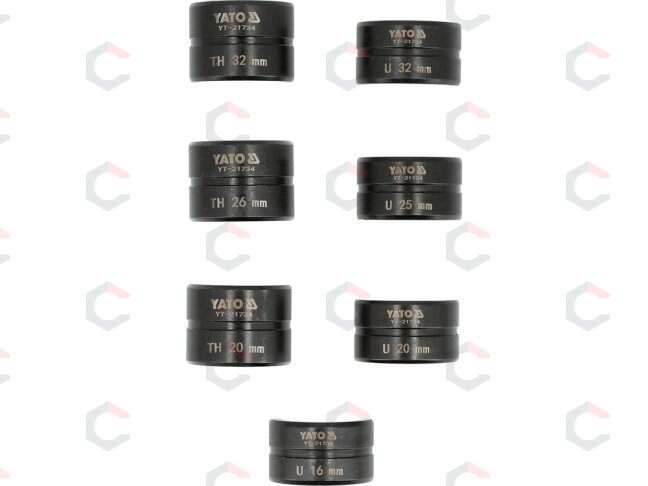 Akumuliatorinis PEX-AL-PEX vamzdžių presas YATO | U/TH 16–32 mm | 18 V | 32 kN (YT-21734) 7