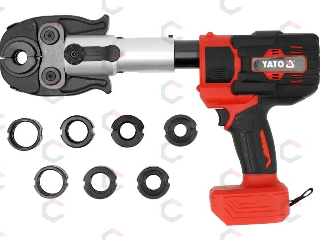 Akumuliatorinis PEX-AL-PEX vamzdžių presas YATO | U/TH 16–32 mm | 18 V | 32 kN (YT-21734)