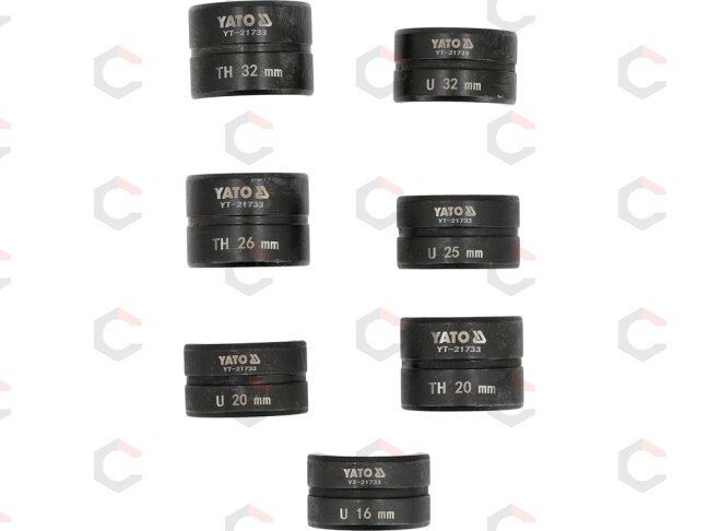 Akumuliatorinis PEX-AL-PEX vamzdžių presas YATO | U/TH 16–32 mm | 18 V | 60 kN (YT-21733) 8