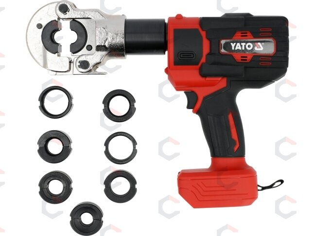 Akumuliatorinis PEX-AL-PEX vamzdžių presas YATO | U/TH 16–32 mm | 18 V | 60 kN (YT-21733) Akumuliatorinis PEX-AL-PEX vamzdžių presas YATO | U/TH 16–32 mm | 18 V | 60 kN (YT-21733)