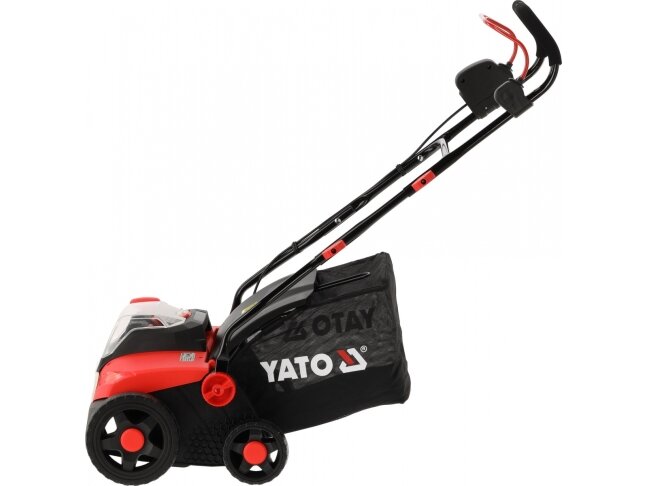 Akumuliatorinis vejos skarifikatorius-aeratorius 2 × 18 V, 360 mm, 900 W, su 2 × 4 Ah akumuliatoriais ir įkrovikliu YATO (YT-84841) 3 Akumuliatorinis vejos skarifikatorius-aeratorius 2 × 18 V, 360 mm, 900 W, su 2 × 4 Ah akumuliatoriais ir įkrovikliu YATO (YT-84841) 3