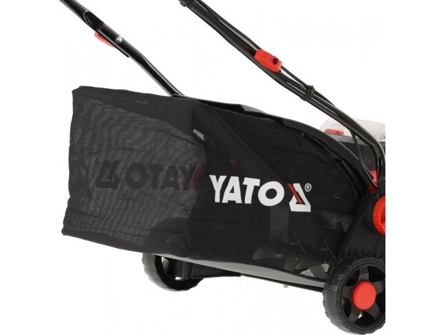 Akumuliatorinis vejos skarifikatorius-aeratorius 2 × 18 V, 360 mm, 900 W, su 2 × 4 Ah akumuliatoriais ir įkrovikliu YATO (YT-84841) 8