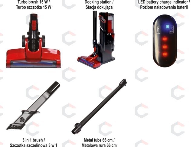 Akumuliatorinis dulkių siurblys | rankinis | cikloninis | 120W, 22,2V 2200MAH LI-ION (67120) 11 Akumuliatorinis dulkių siurblys | rankinis | cikloninis | 120W, 22,2V 2200MAH LI-ION (67120) 11